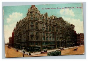 Vintage 1910 Postcard The Palmer House State & Monroe Streets Chicago Illinois