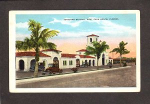 FL Seaboard Railroad Train Station Depot West Palm Beach Florida Postcard