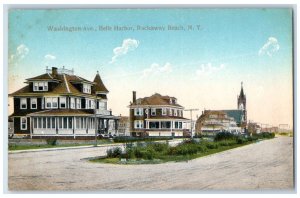 c1910's Washington Ave. Belle Harbor Rockaway Beach New York NY Antique Postcard