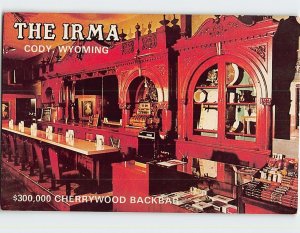 Postcard $300,000 Cherrywood Backbar The Irma Cody Wyoming USA