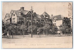 1909 Brunot Hall Girls' School Spokane Washington WA Posted Vintage Postcard