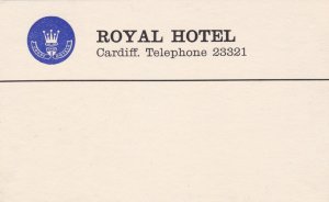 England Cardiff Queens Hotel Vintage Luggage Label sk3438