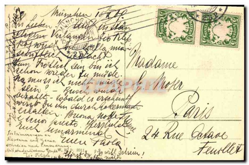 Old Postcard Munchen Brunnenhubert