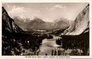 Postcard AB Banff The Bow Valley Showing the Fairholm Range 1930s K48