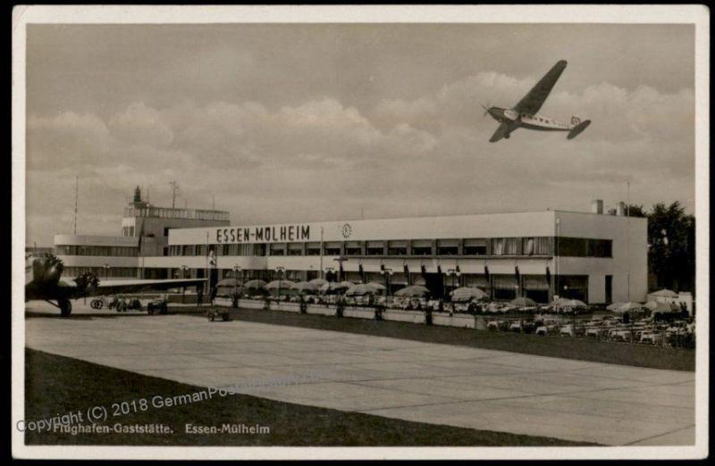 3rd Reich Germany Essen Flughafen Airport Planes  RPPC 64205