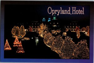 Opryland Hotel Christmas Lights, Magnolia Entrance Nashville TN Postcard A70