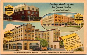 postcard - Leading Hotels of the Rio Grand Valley - The Donna, The Cortez Texas