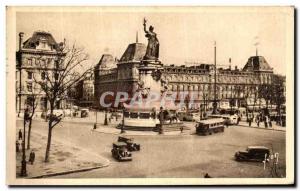 Old Postcard Paris Place de la Republique