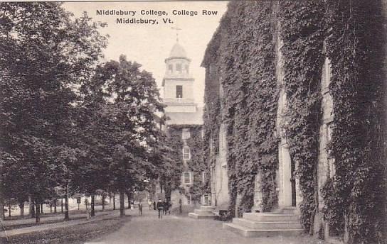 Middlebury College Row Middlebury Vermont Albertype