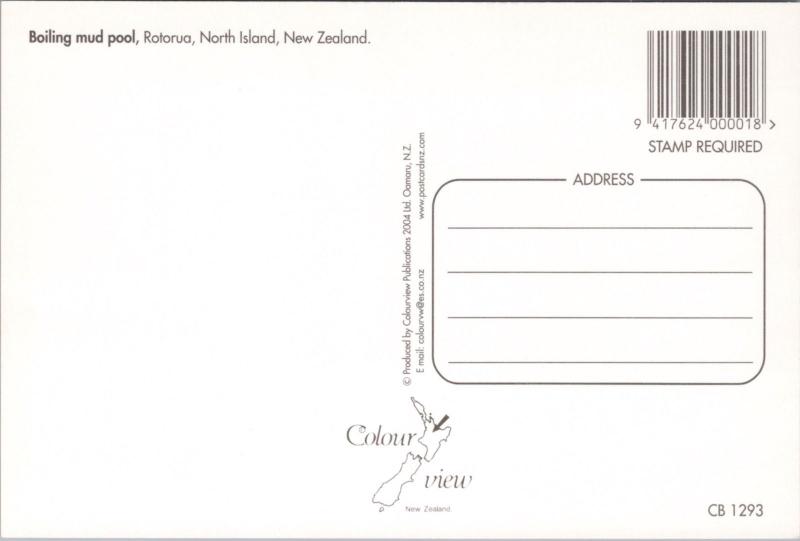 Boiling Mud Pool Rotorua New Zealand NZ Unused Vintage Repro Postcard D45 