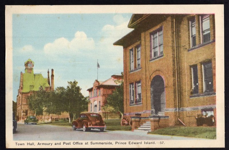 PEI Prince Edward Island SUMMERSIDE Town Hall Armoury and Post Office PECO WB