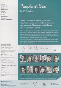 Juliet Howland Legacy Movie People At Sea JB Priestley Hand Signed Theatre Flyer