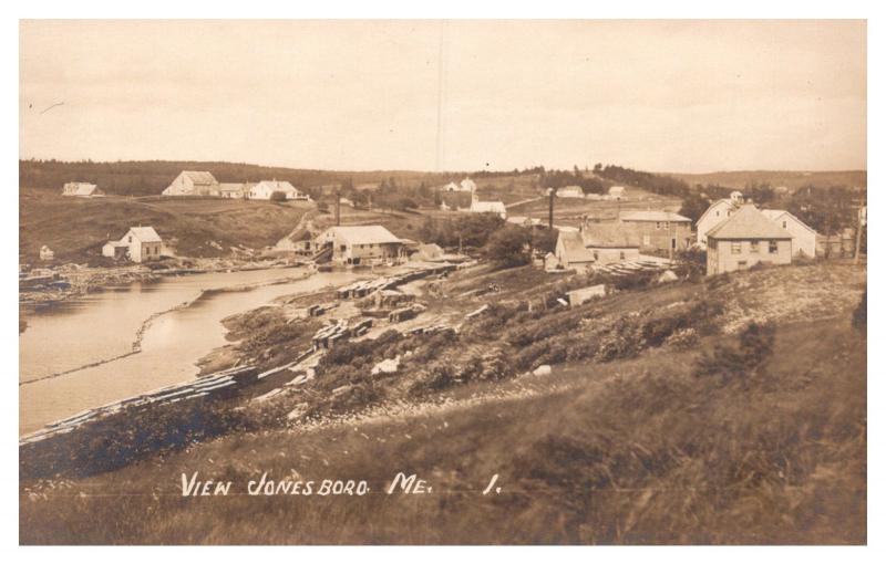 Maine .  Aerial View of Jonesboro  , Lumber Mill ,  RPC 