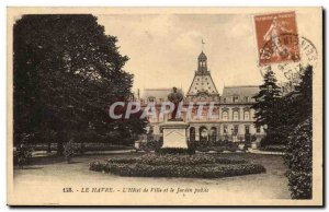 Le Havre Postcard Old L & # City 39hotel and public garden