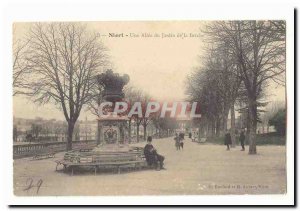 Niort Old Postcard A garden allee de la Breche