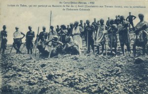 PC JUDAICA, SOLDATS DU TABOR, MASSACRE DE FEZ, Vintage Postcard (B41837)