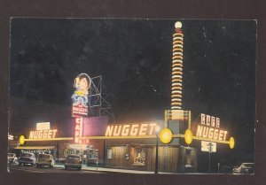 CARSON CITY NEVADA THE NUGGET CASINO VINTAGE ADVERTISING POSTCARD