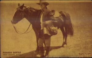 Cowboy Actor Arcade Exhibit Card c1920s-30s RICARDO CORTEZ