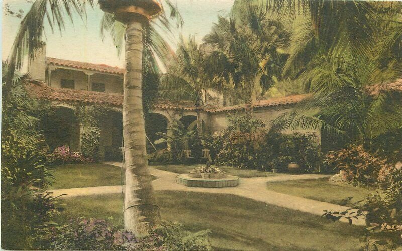 Palm Beach Pennsylvania La Colmena 1920s Albertype hand colored Postcard 21-5814