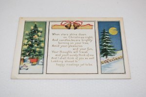 Christmas Tree Poem Postcard
