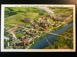 Vintage Postcard 1915-1930 Airplane View Eastman Company Kingsport Tennessee