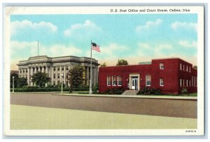 1940 Exterior View US Post Office & Court House Building Celina Ohio OH Postcard