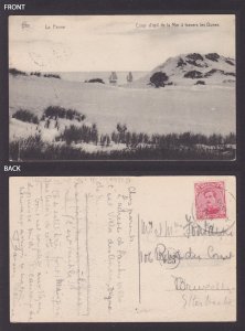 BELGIUM, Vintage postcard, De Panne, Coup d'oeil de la Mer à travers les Dunes