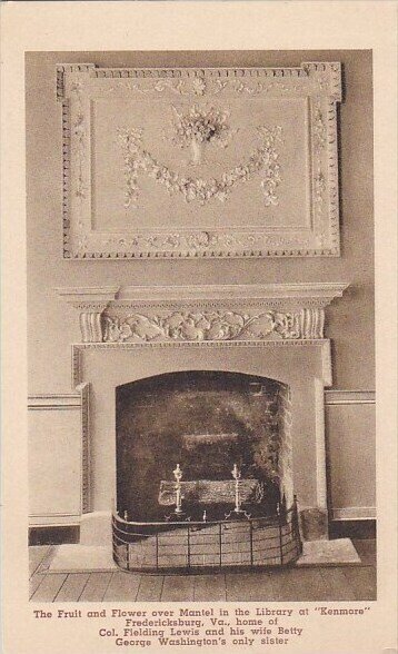 The Fruit And Flower Over Mantel In The Library At Kenmore Fredericksburg Vir...