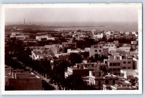 Casablanca Morocco Postcard Panoramic View El Hauk Lighthouse c1930's RPPC Photo