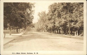 Gorham New Hampshire NH Main Street Shorey Studio Vintage RPPC Postcard