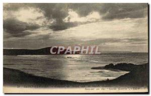 Postcard Old Saint Lunaire Sunset on the Guerin Guard