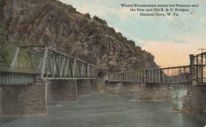 9047 New & Old (Bollman Truss) B&O Railroad Bridges Harpers Ferry West Virginia