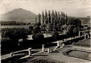 Vintage Postcard: Jardin Prive Carlton Hotel Tivoli, Lucerne