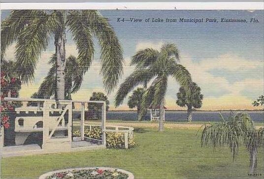 Florida Kissimmee View Of Lake From Municipal Park