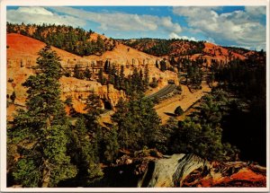 Twin Tunnels Red Canyon Utah Postcard PC375