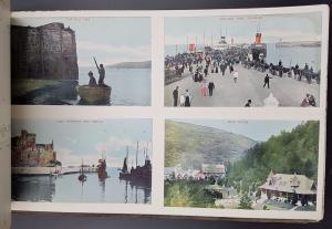 Vintage Renshaw Postcard Album of 40 Views of Manxland, Isle of Man, Complete 