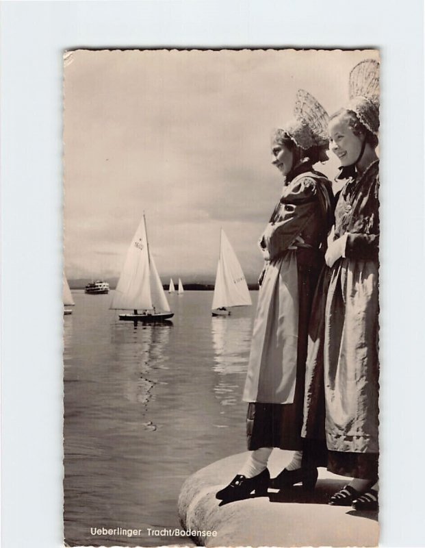 Postcard Ueberlinger/Überlingen Costume/Bodensee/Lake Constance Germany Europe