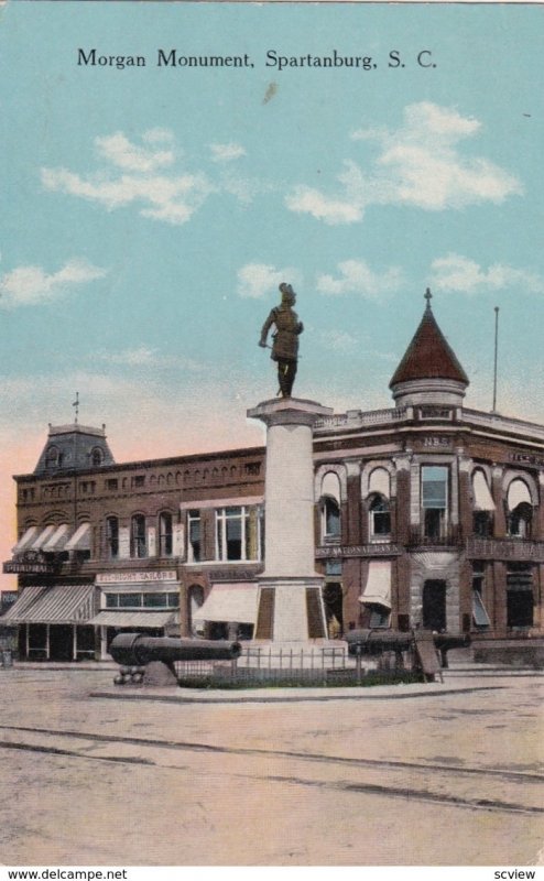 SPARTANBURG, South Carolina, 00-10s; Morgan Monument showing First National Bank