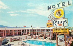 King's Inn Motel Swimming Pool Kingman Arizona Tichnor 1930s Postcard 20-11403 