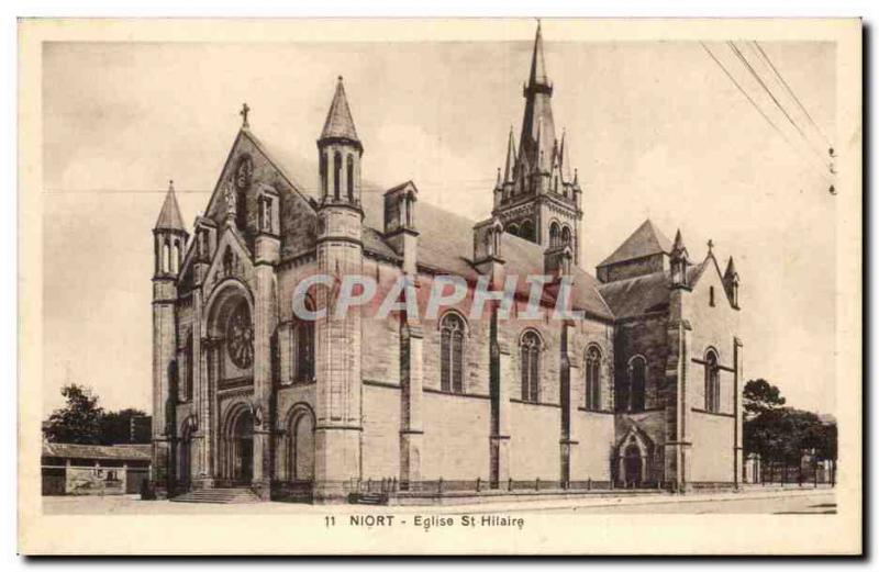 Niort - Church St Hilaire Old Postcard