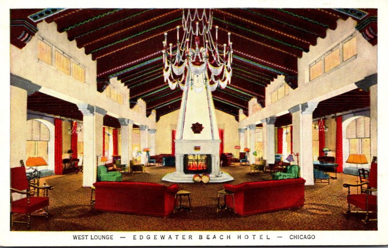Illinois Chicago Edgewater Beach Hotel West Lounge