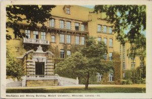 Montreal Quebec McGill University Mechanics & Mining Building QC Postcard H33