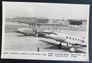 Mint England Real Picture Postcard Imperial Airways Croydon 1939 Airport