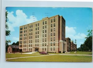 Postcard NC Charlotte Mercy Hospital c1950s View Old Cars O04