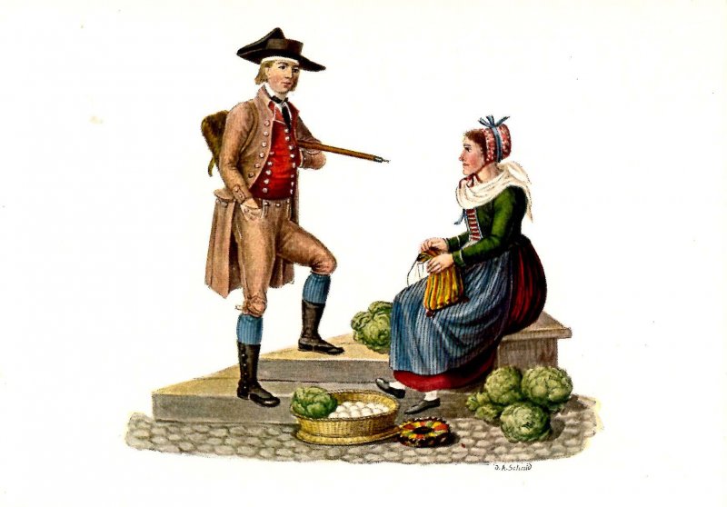 Ancient Swiss Costumes by David Aloys Schmidt v. Schwyz - Basel