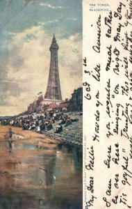 Vintage Postcard 1901 The Tower Blackpool Tourist Attraction Lancashire, England