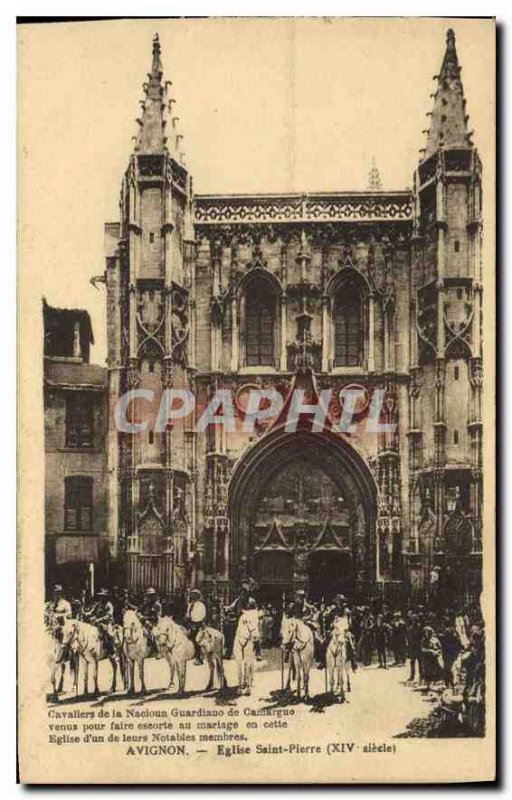 Old Postcard Avignon St. Peter's Church (XIV century)