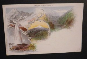 Mint Postcard New Zealand Waikite Geyser Mt Egmont Otira Gorge Mt Cook