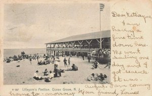 Lillagore's Pavilion, Ocean Grove, New Jersey, 1908 Postcard, Used