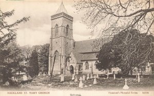 Buckland Somerset England~St Mary Church & Graveyard~Brunston's Photo Postcard